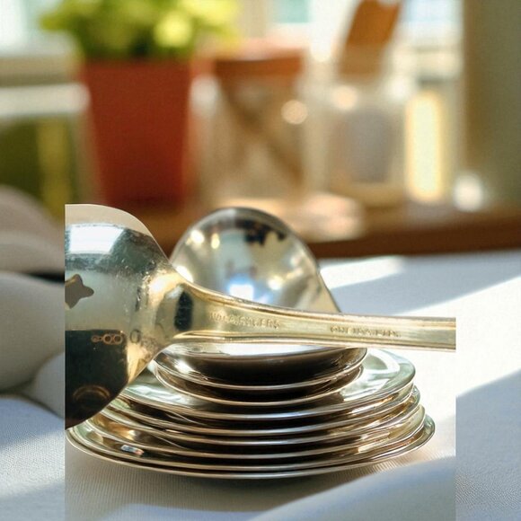 Wm A Rogers Oneida Ltd Vanessa Francesca Silver Plate Slotted Spoon - Picture 5 of 5